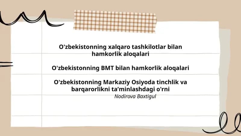 Nodirova Baxtigul