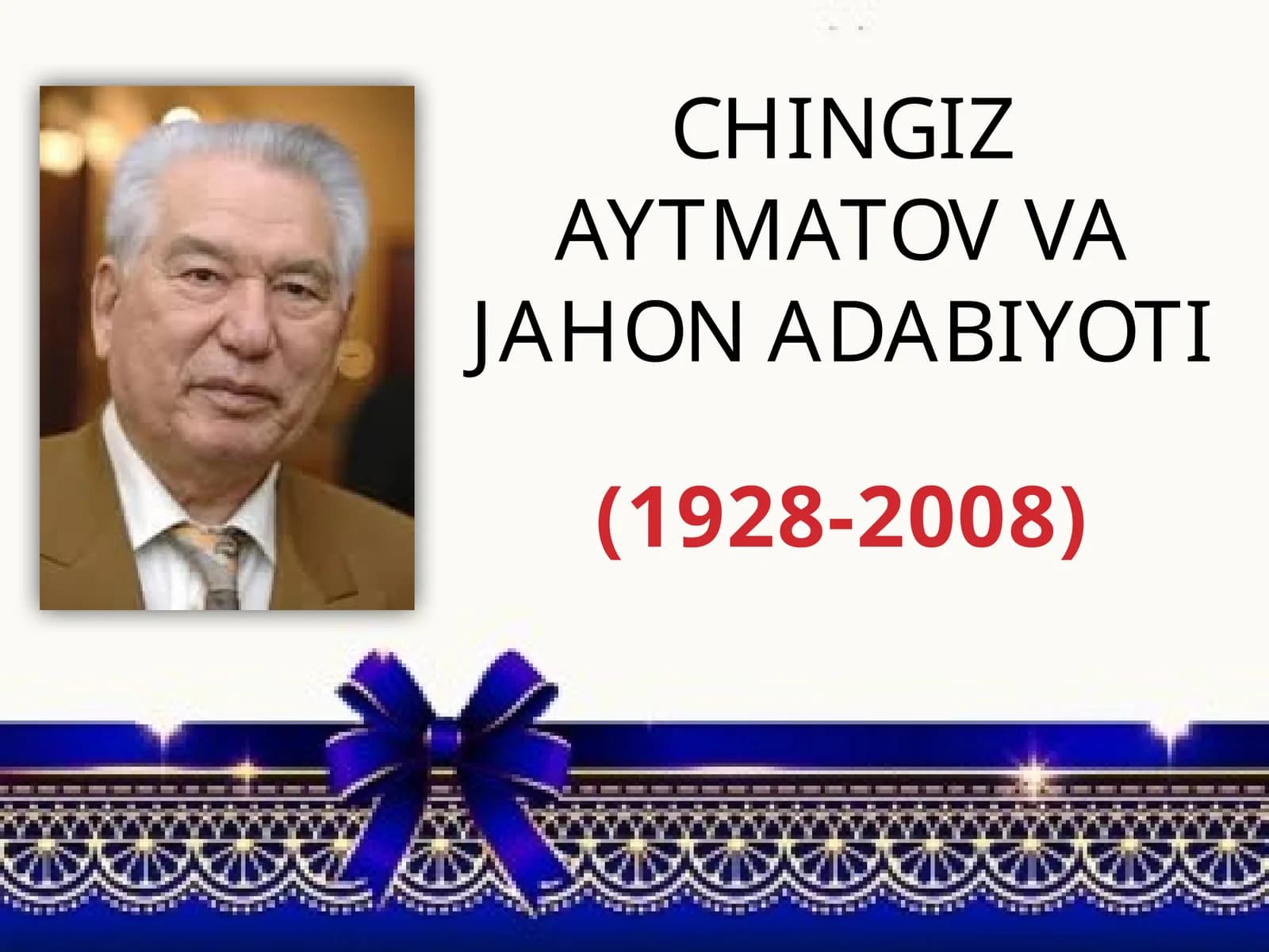 Chingiz Aytmatov vajahona adabiyoti