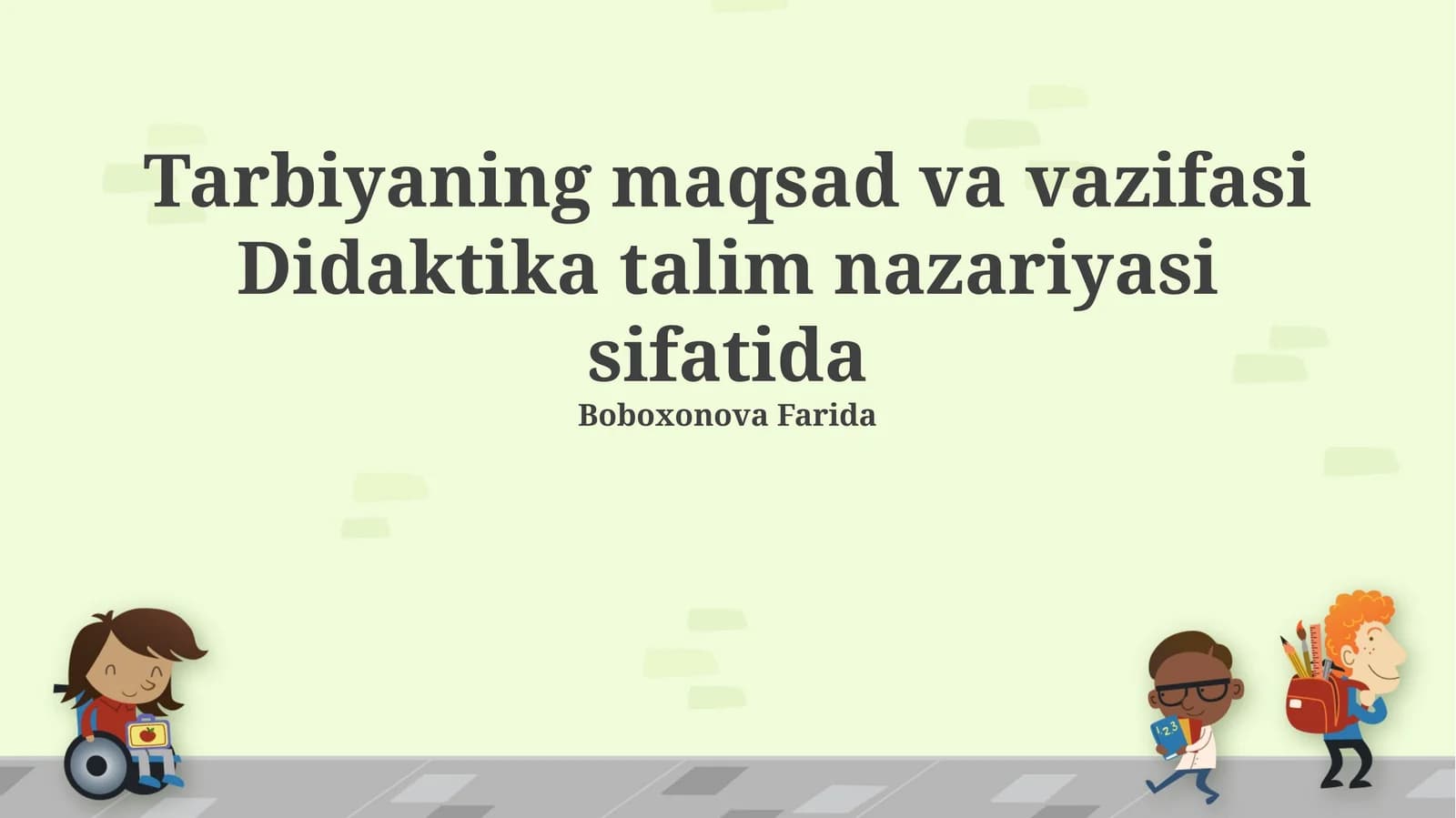 Ta'lim nazariyasi sifatida