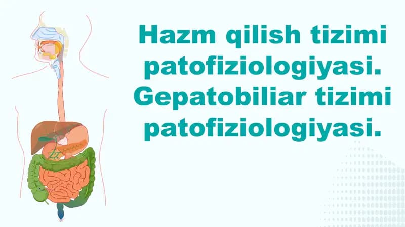 Hazm qilish tizimi patofiziologiyasi