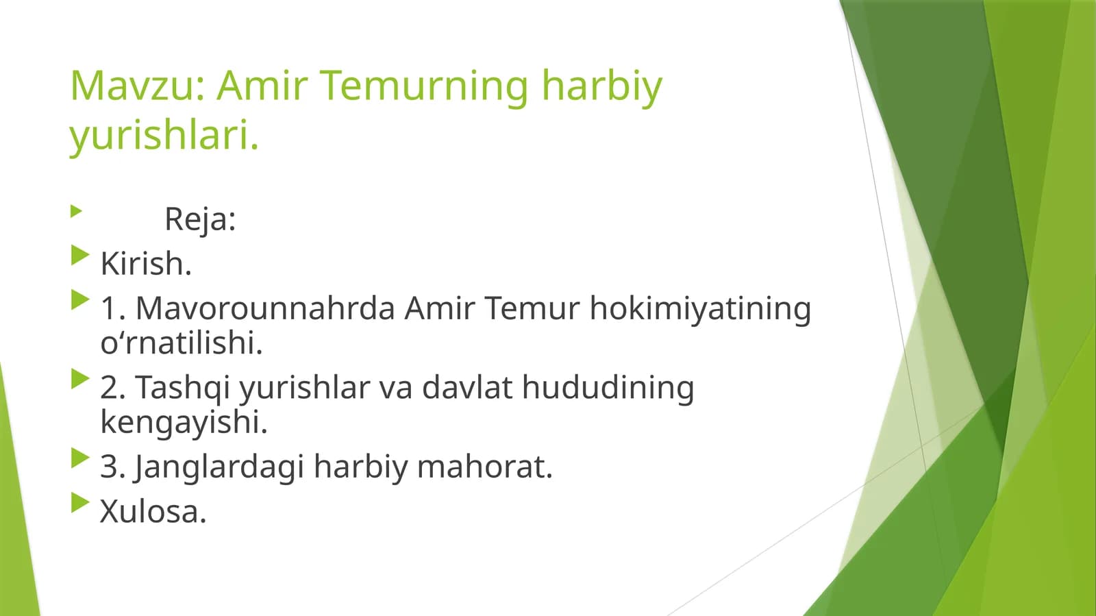 Amir Temurning harbiy yurishlari