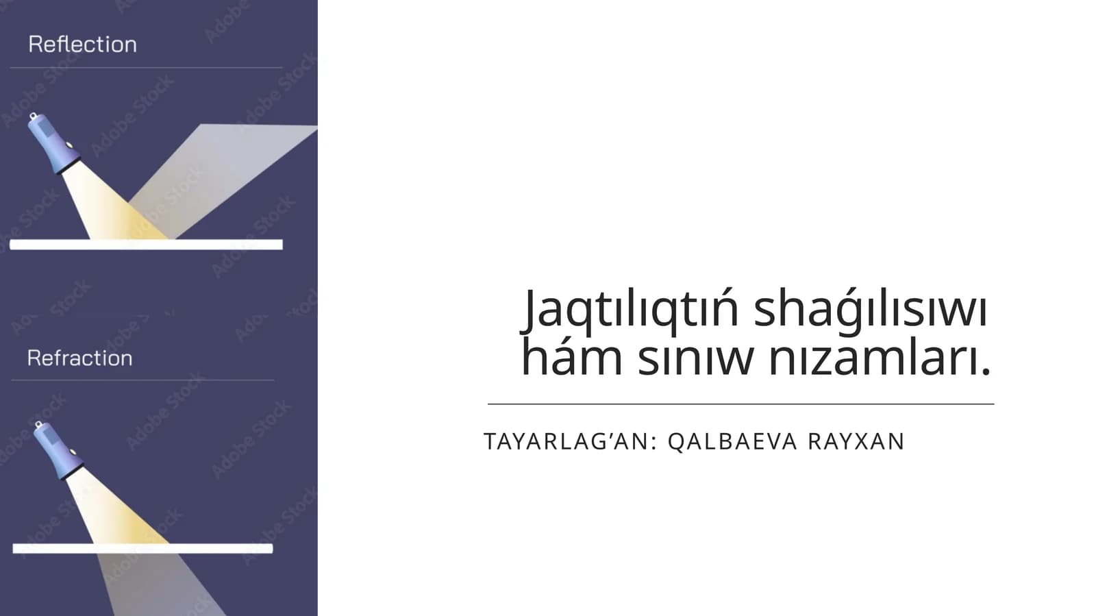 Jaqtılıqtıń shaǵılısıwı hám sınıw nızamları