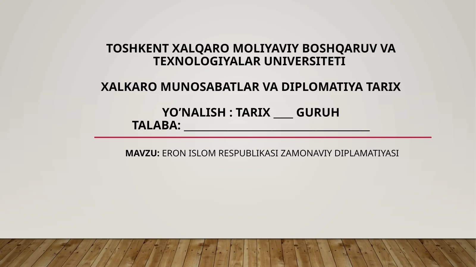 Eron Islom Respublikasi zamonaviy diplomatiyasi
