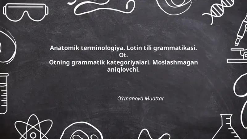 Anatomik terminologiya. Lotin tili grammatikasi