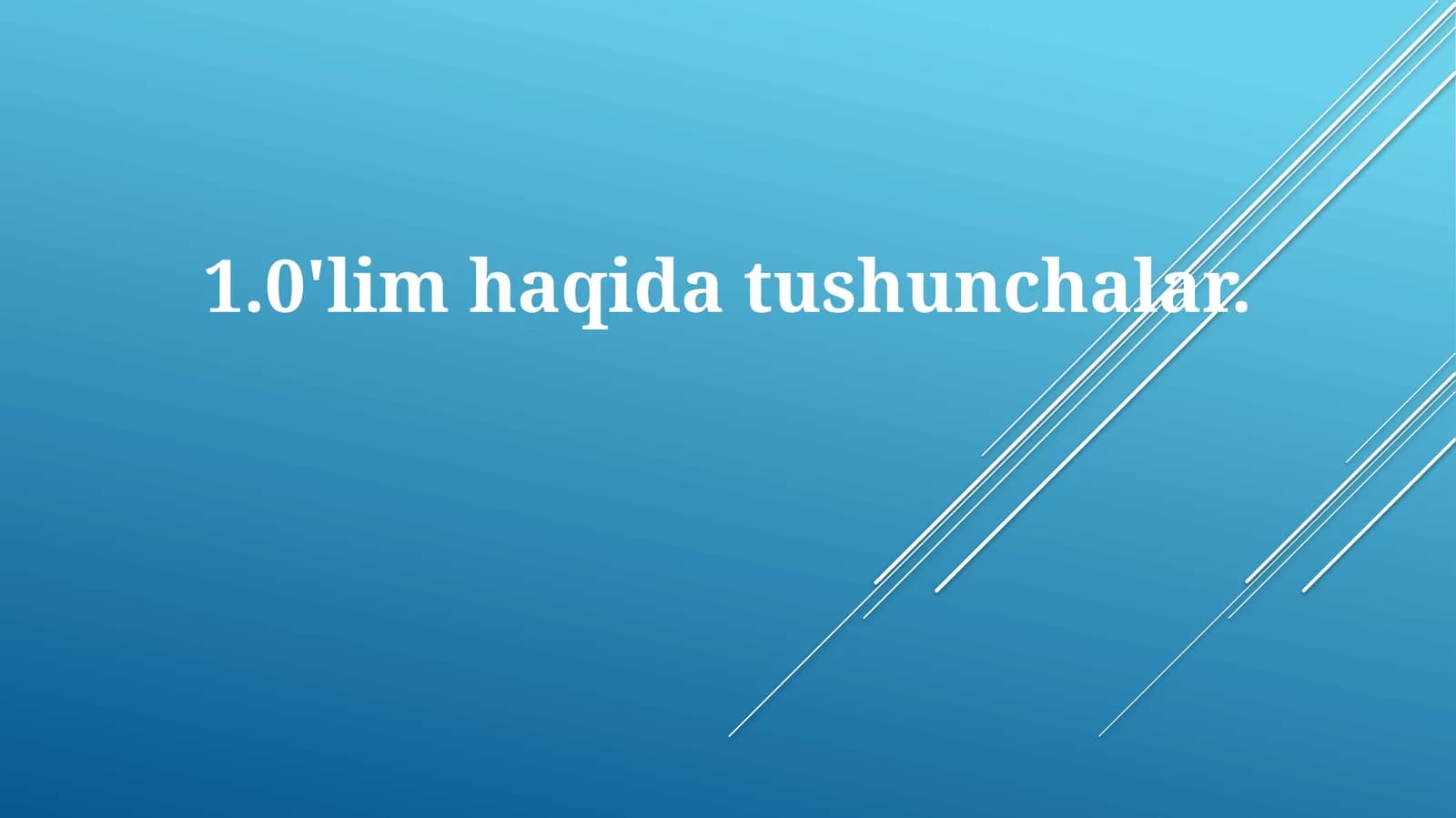 Limit tushunchasi