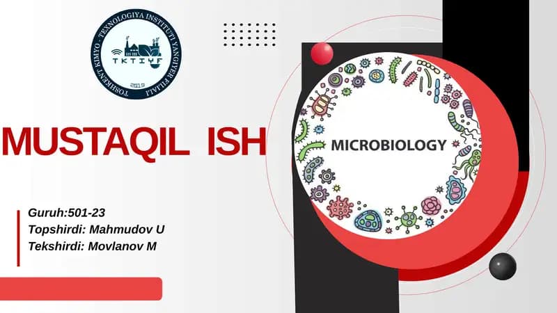 OZIQ-OVQAT MIKROBIOLOGIYASIDA ERISHILGAN YUTUQ VA YANGILIKLAR