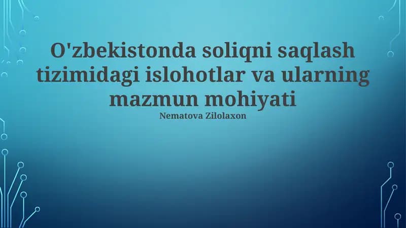 Elektron Soliq Hisobi va To'lovlar