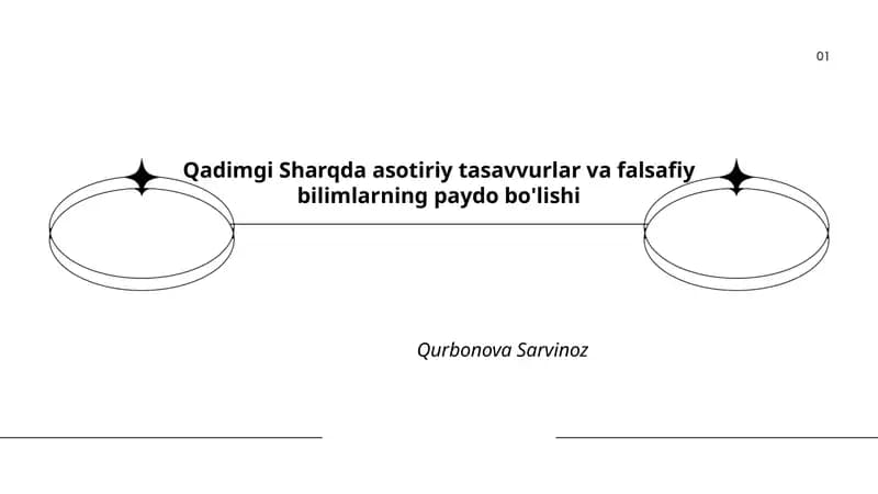 Qadimgi Sharqda asotiriy tasavvurlar va falsafiy bilimlarning paydo bo'lishi