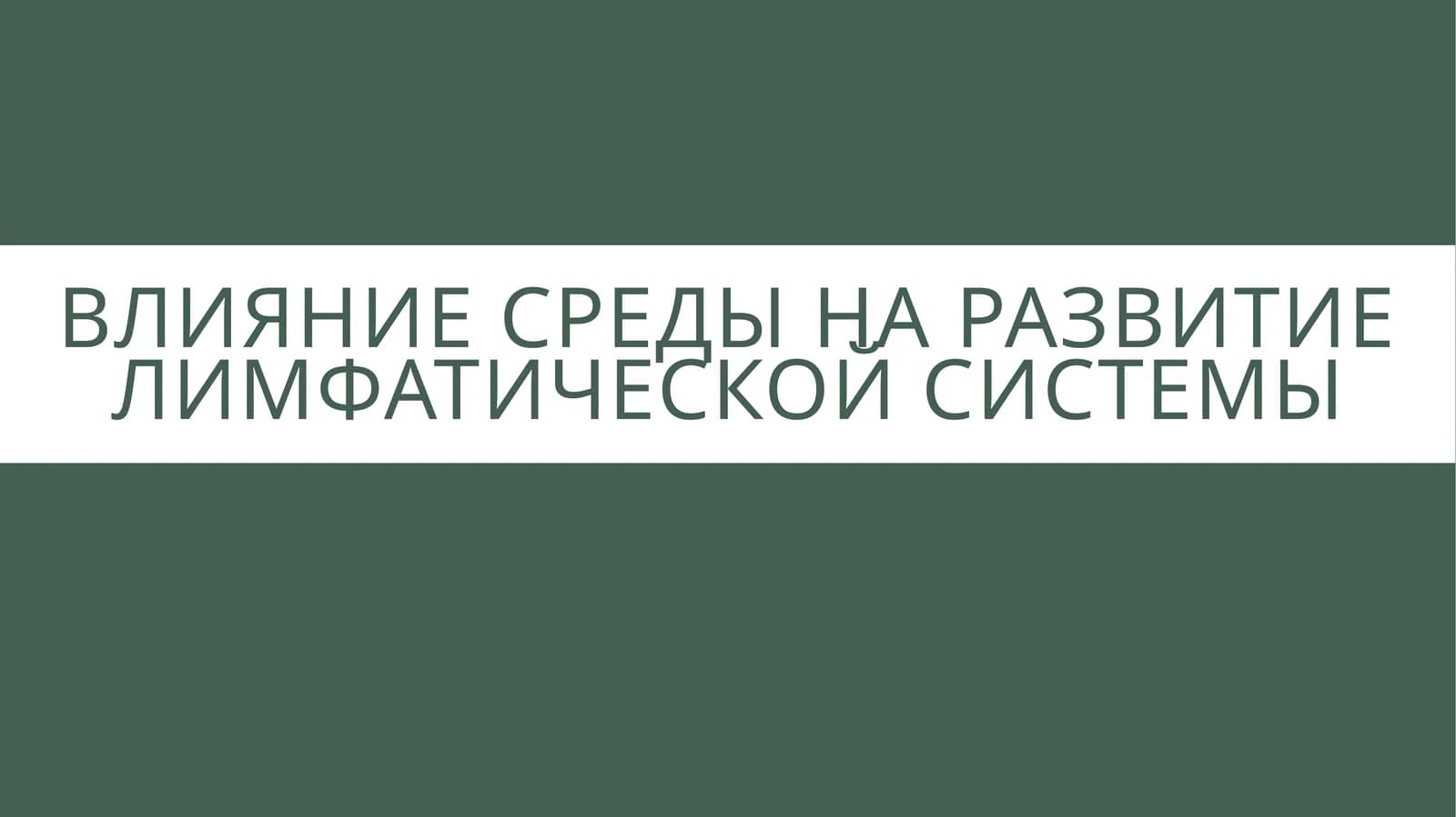 Презентация: Влияние социальной и биологической среды на развитие и структуру лимфатических сосудов(15слайдов, PPTX)