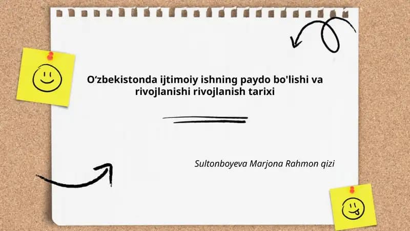 Oʻzbekistonda ijtimoiy ishning paydo bo'lishi va rivojlanishi rivojlanish tarixi