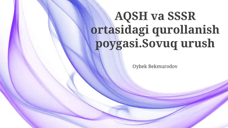 Sovuq Urushning Oxiri