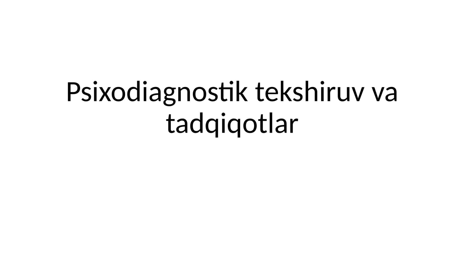 Psixodiagnostik tekshiruv