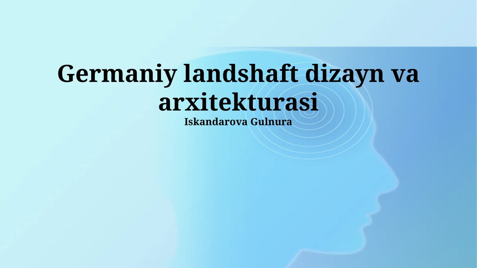 Germaniy landshaft dizayn va arxitekturasi