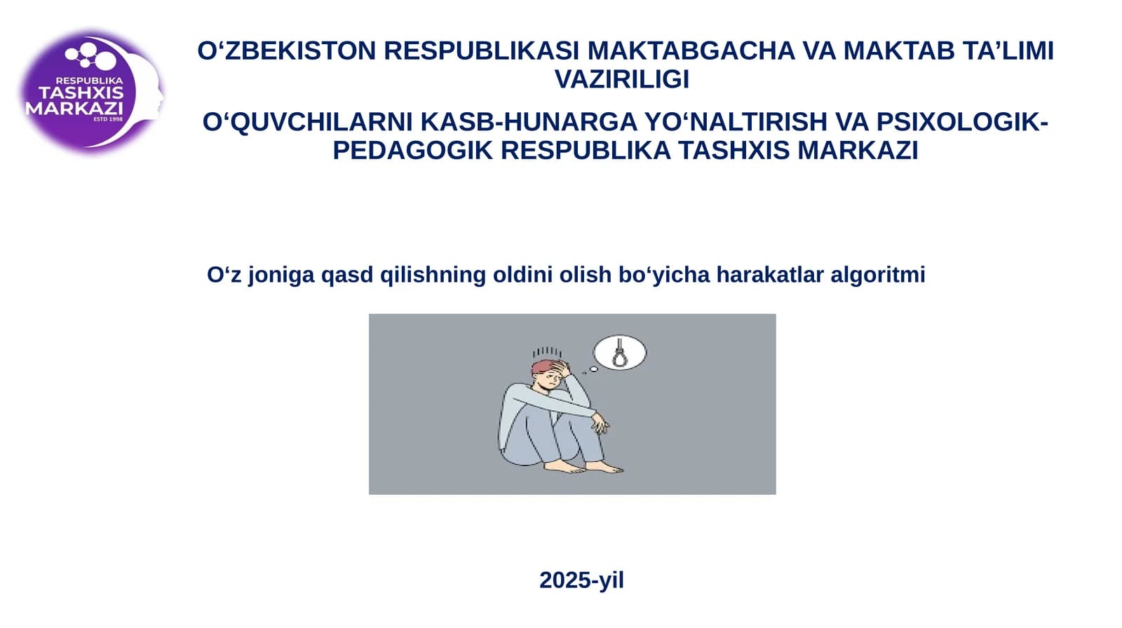 Oʻz joniga qasd qilishning oldini olish boʻyicha harakatlar algoritmi
