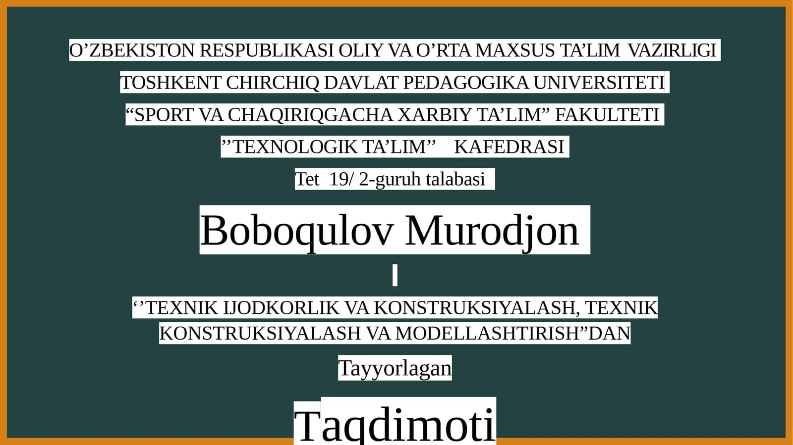 7-Sinflar uchun yog'ochni quritish va saqlash
