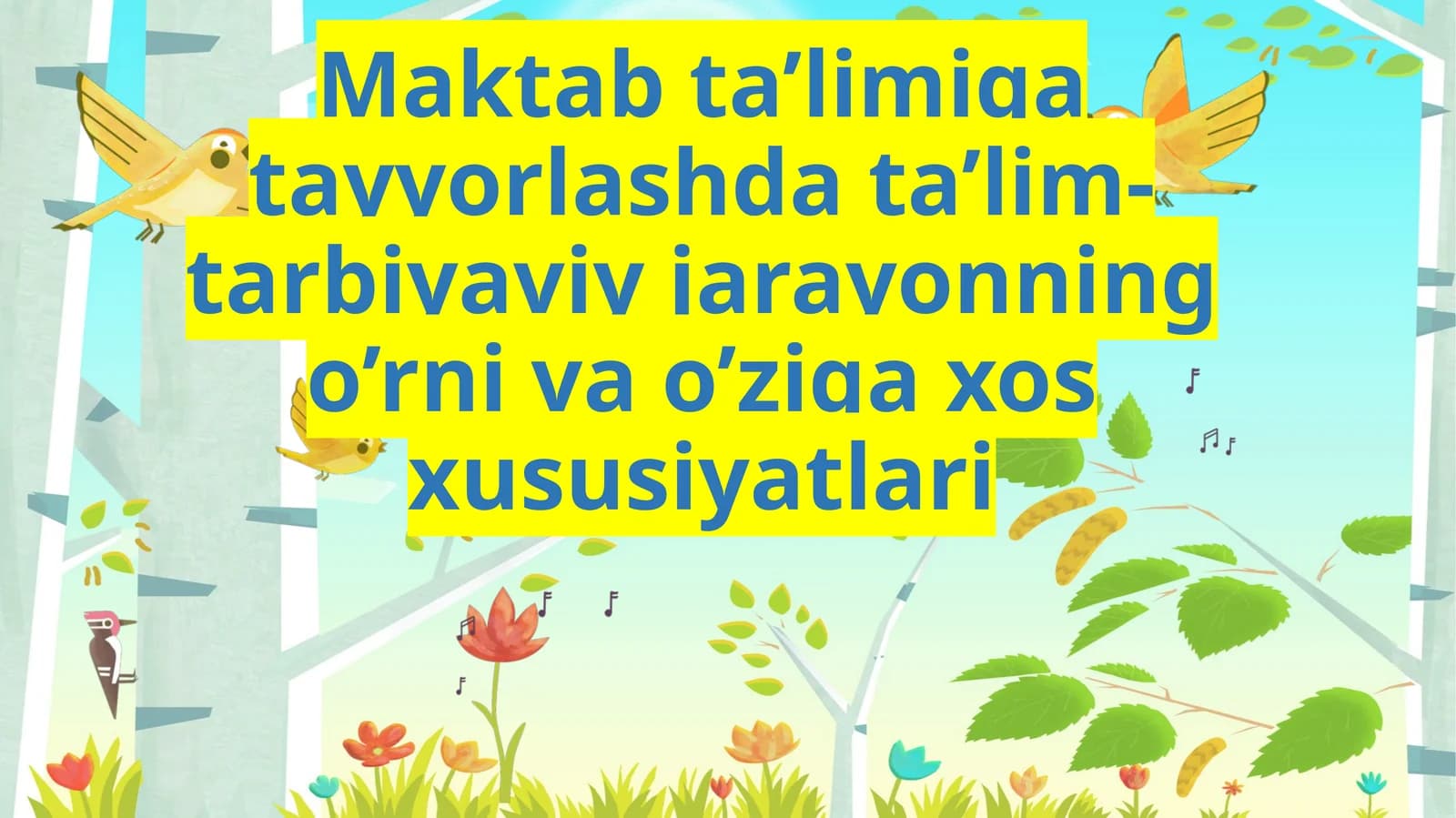 Maktabta'limigatayyorlashda ta'lim-tarbiyaviy jarayonning o'rnivao'zi gaxosxususiyatlari