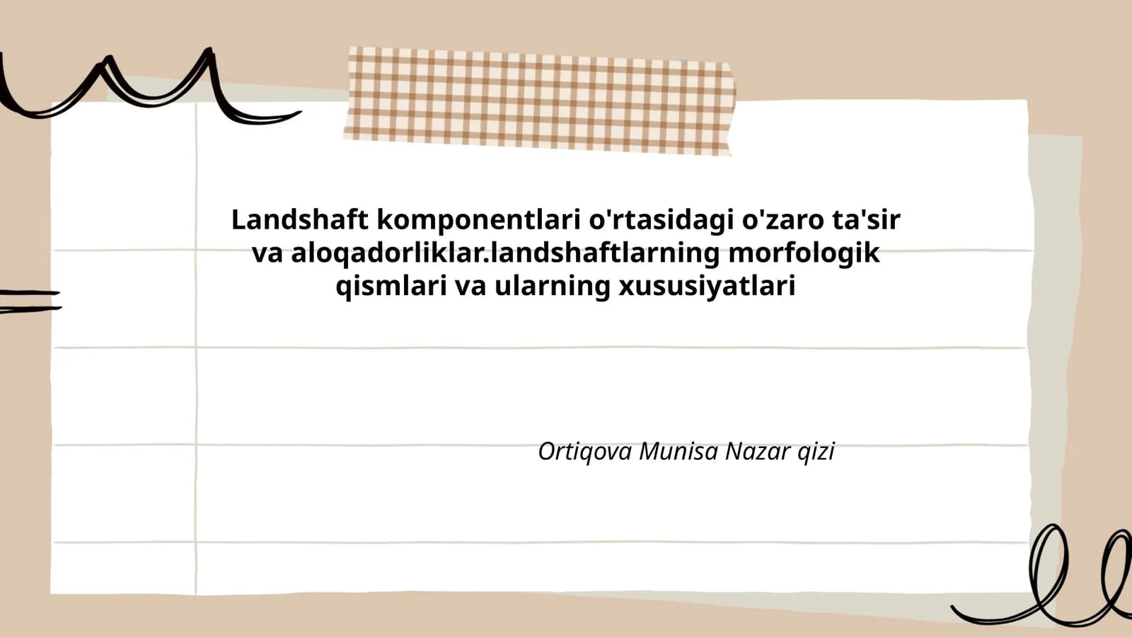 Landshaft komponentlari