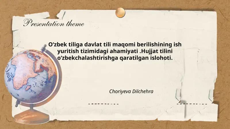 Davlat tilining ish yuritish tizimi