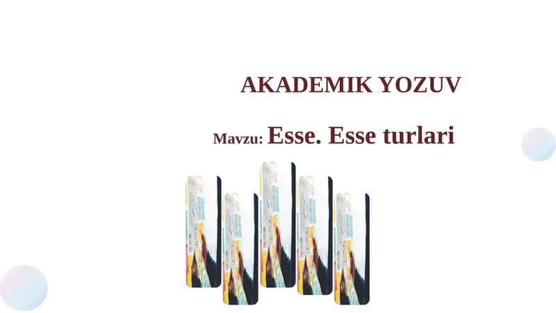 Esse haqida tushuncha