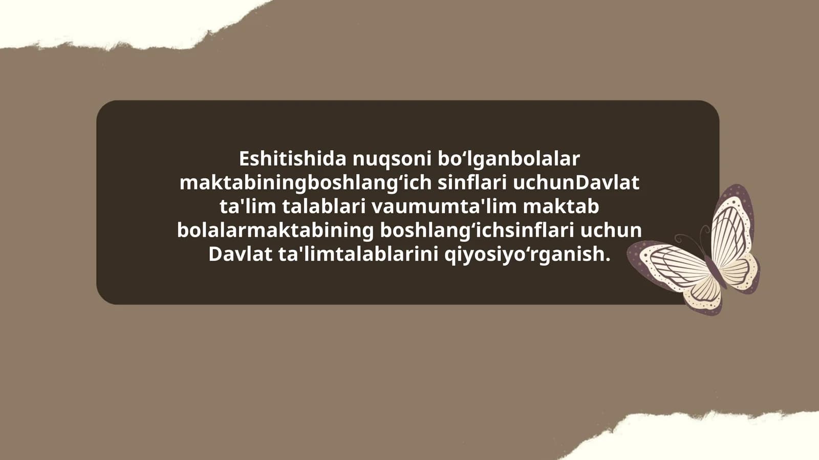 Davlat ta'lim talablari va umumta'lim maktab bola