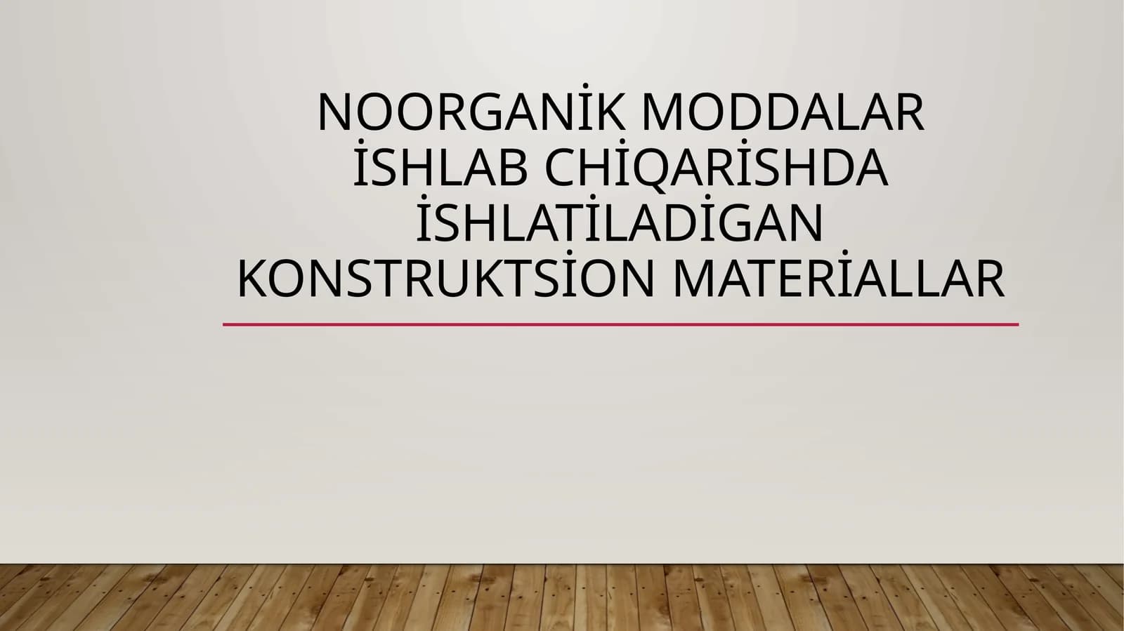 Noorganik moddalar ishlab chiqarishda ishlatiladigan konstruktsion materiallar