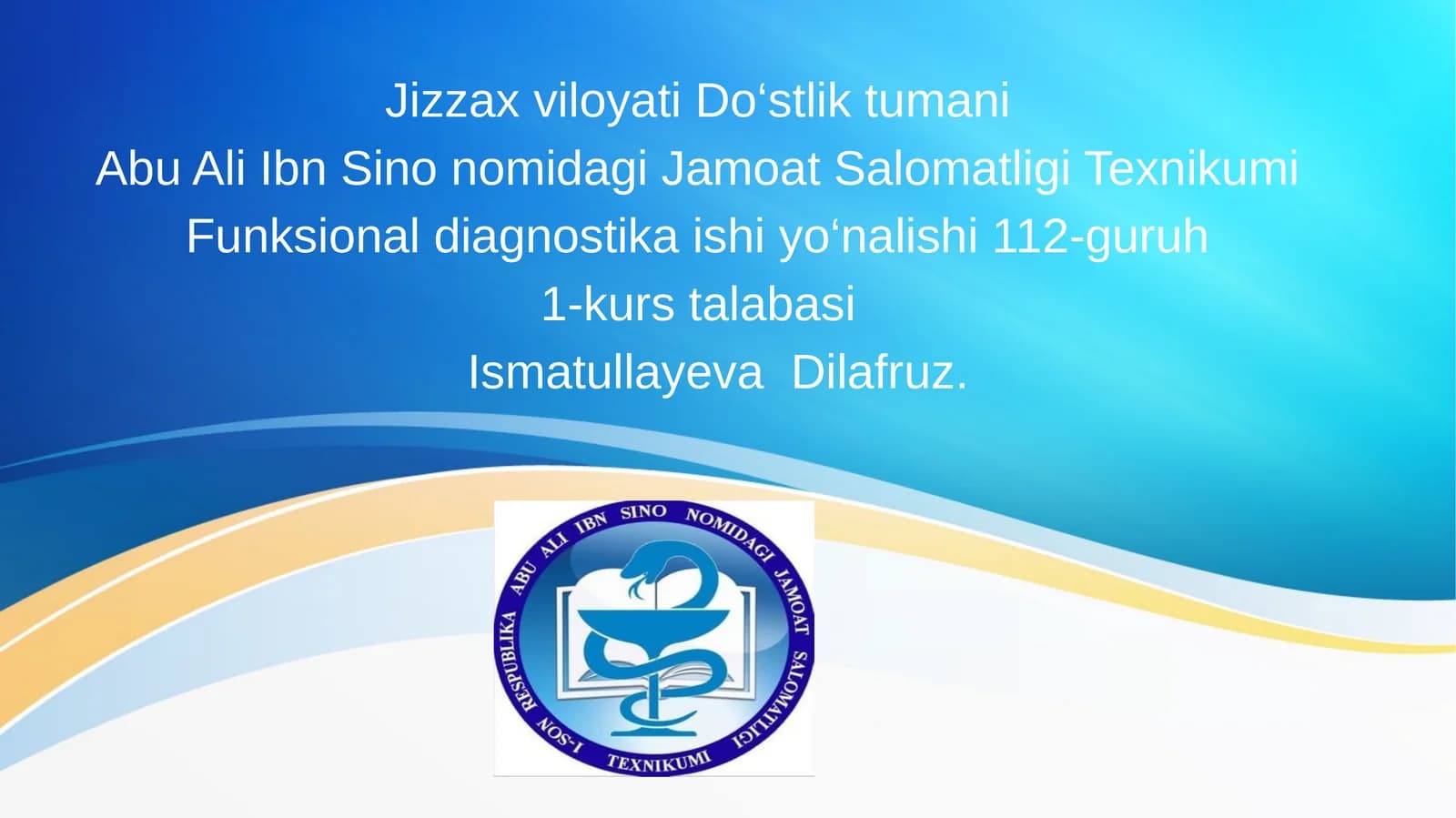 Abu Ali Ibn Sino nomidagi Jamoat Salomatligi Texnikumi