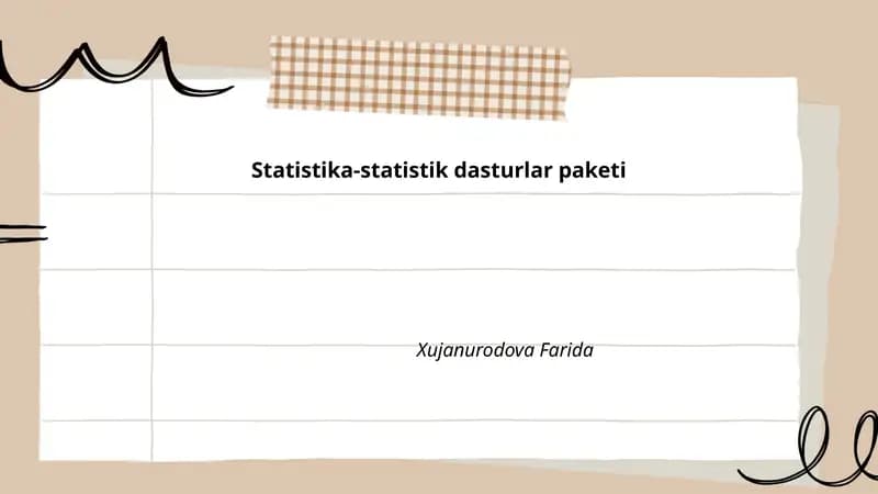 Statistika-statistik dasturlar paketi