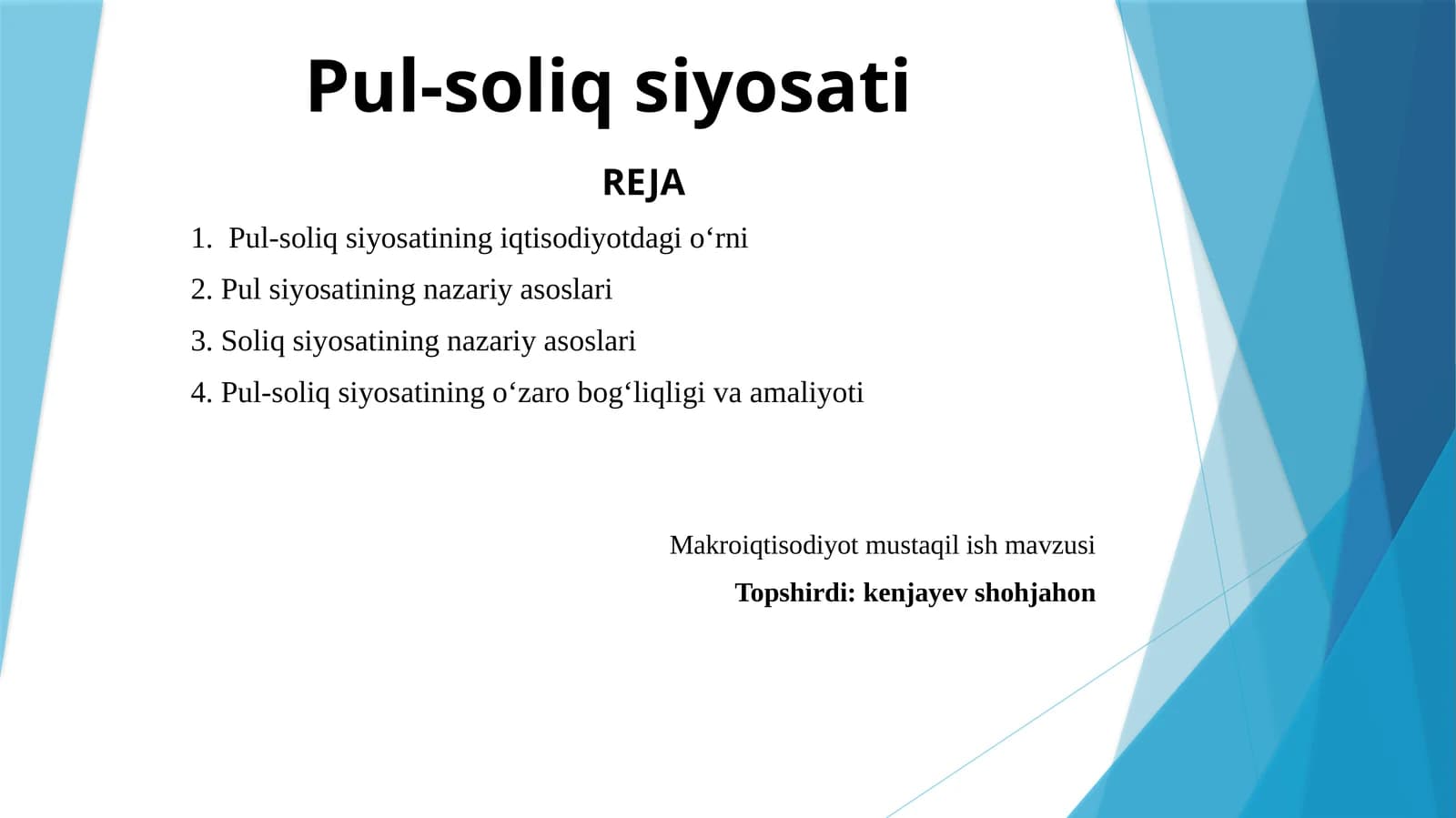 Pul-soliq siyosati