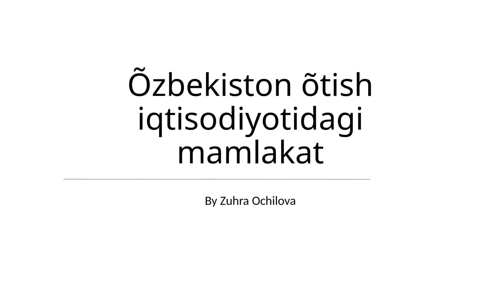 Õzbekiston õtish iqtisodiyotidagi mamlakat