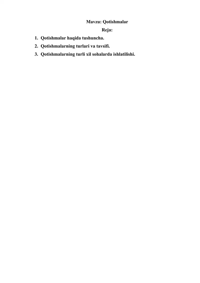 Qotishmalar