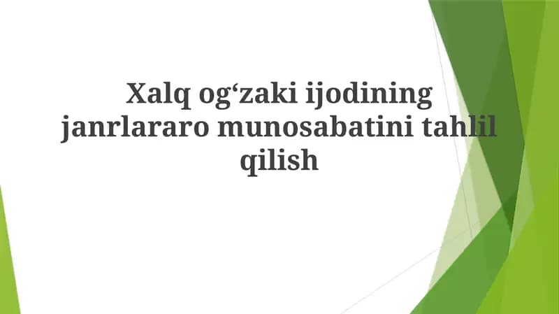 Folklor va afsona uyg'unligi