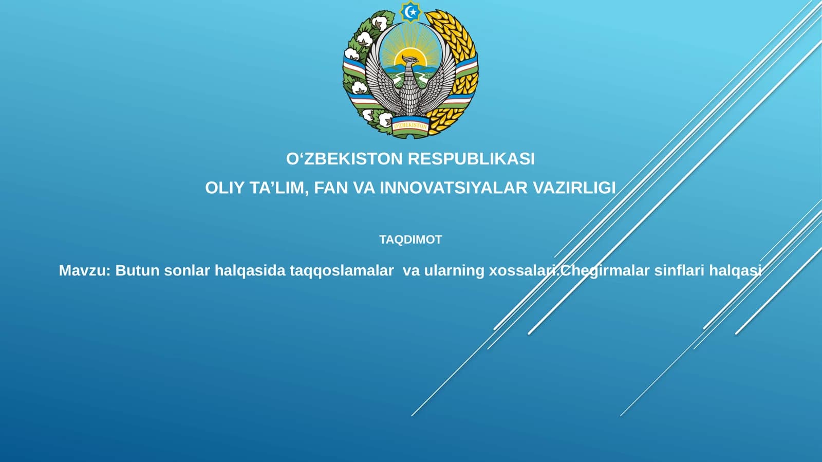 Butun sonlar halqasida taqqoslanmalar