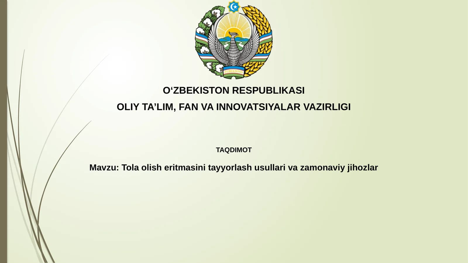Eritmalar tayyorlashnin nazariy asoslari