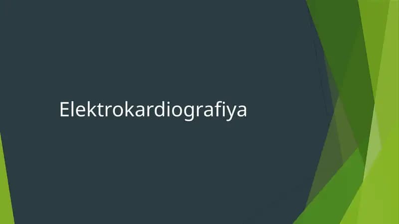 Elektrokardiografiya