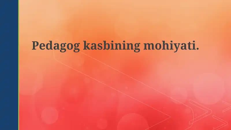 Pedagogkasbiningmohiyati