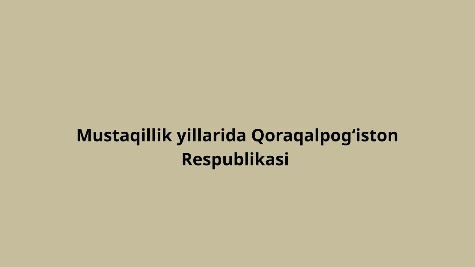 Qoraqalpog'iston Respublikasi ta'riflariga e'tiroz