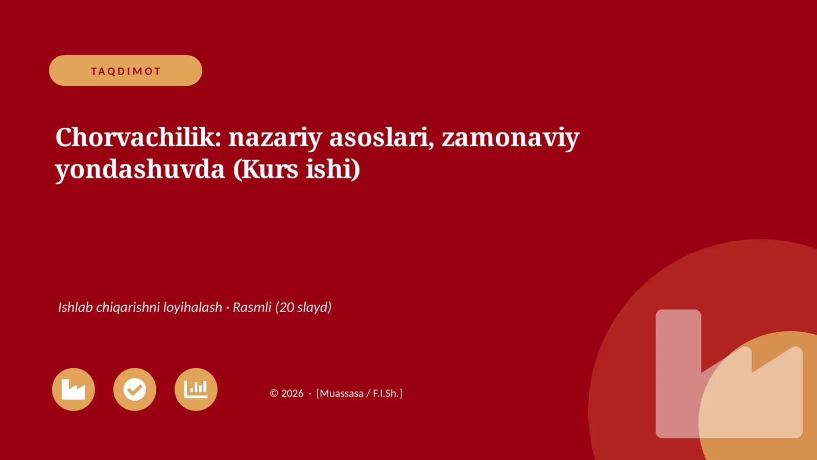 Chorvachilik: nazariy asoslari, zamonaviy yondashuvda (Kurs ishi)