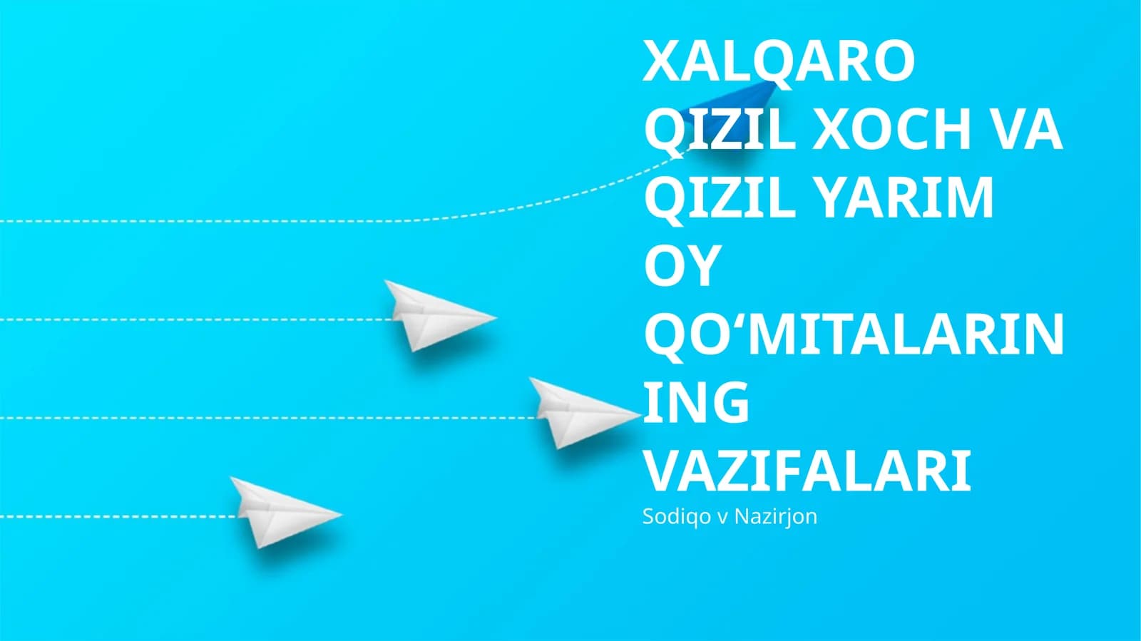 XALQARO QIZIL XOCH VA QIZIL YARIM OY QO‘MITALARINING VAZIFALARI