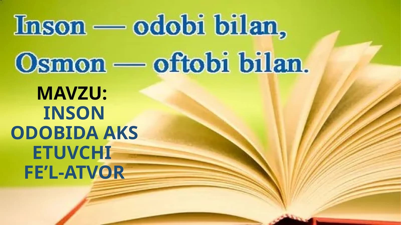 INSON ODOBIDA AKS ETUVCHIFE’L-ATVOR