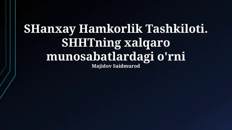 Шанхай ҳамкорлик ташкилоти