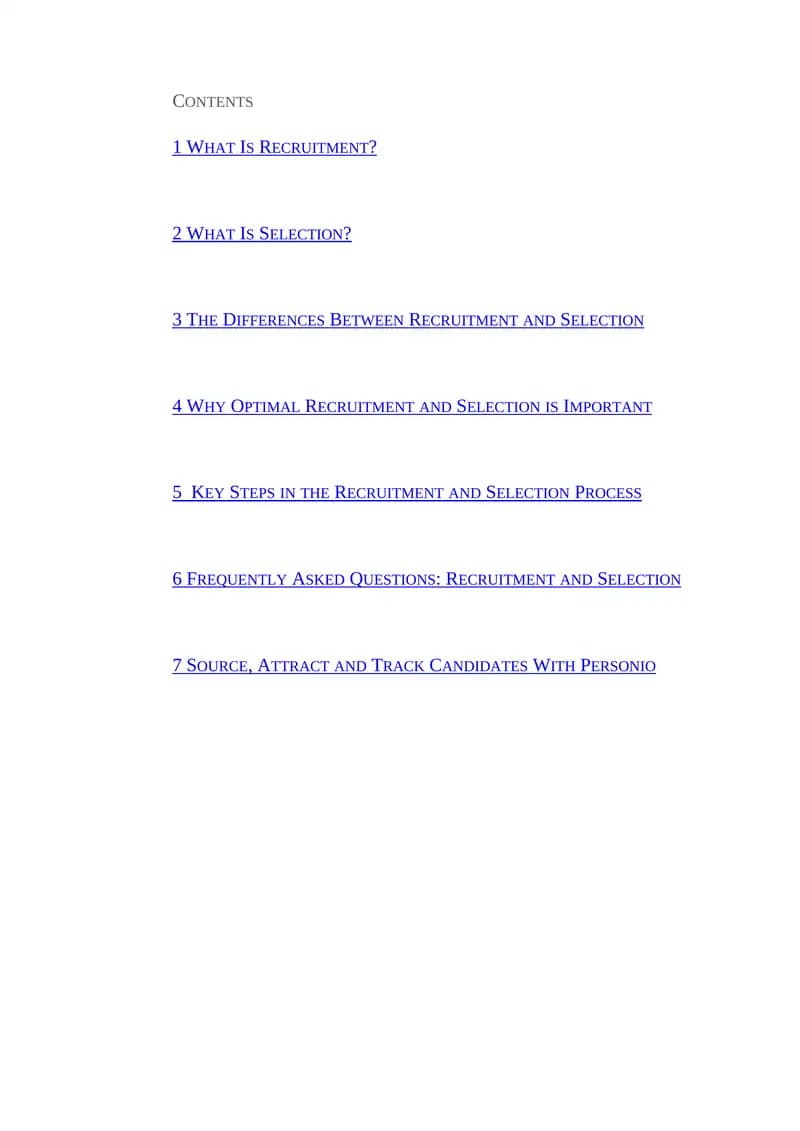 Recruitment and Selection Process