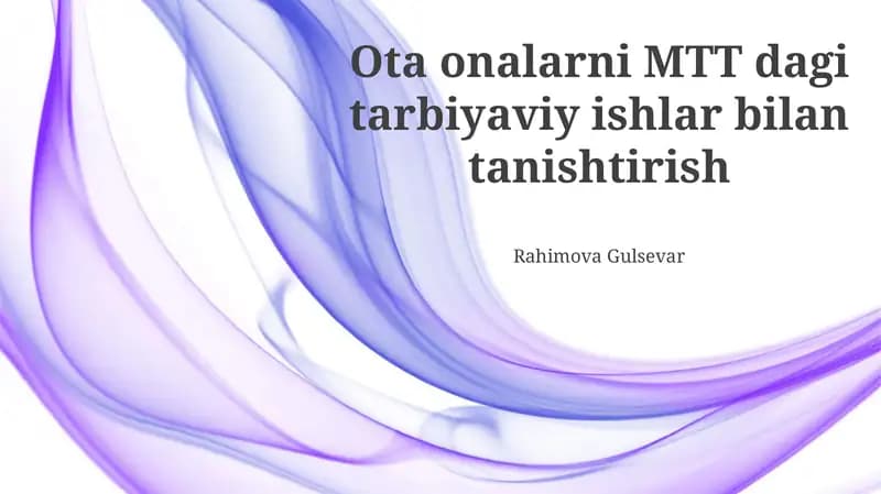 Bog'chadagi ta'lim faoliyati: Maqsadlar, dastur va uslublar