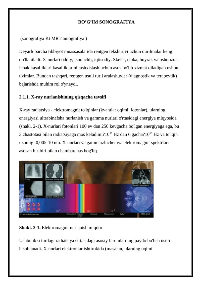 BO’G’IM SONOGRAFIYA