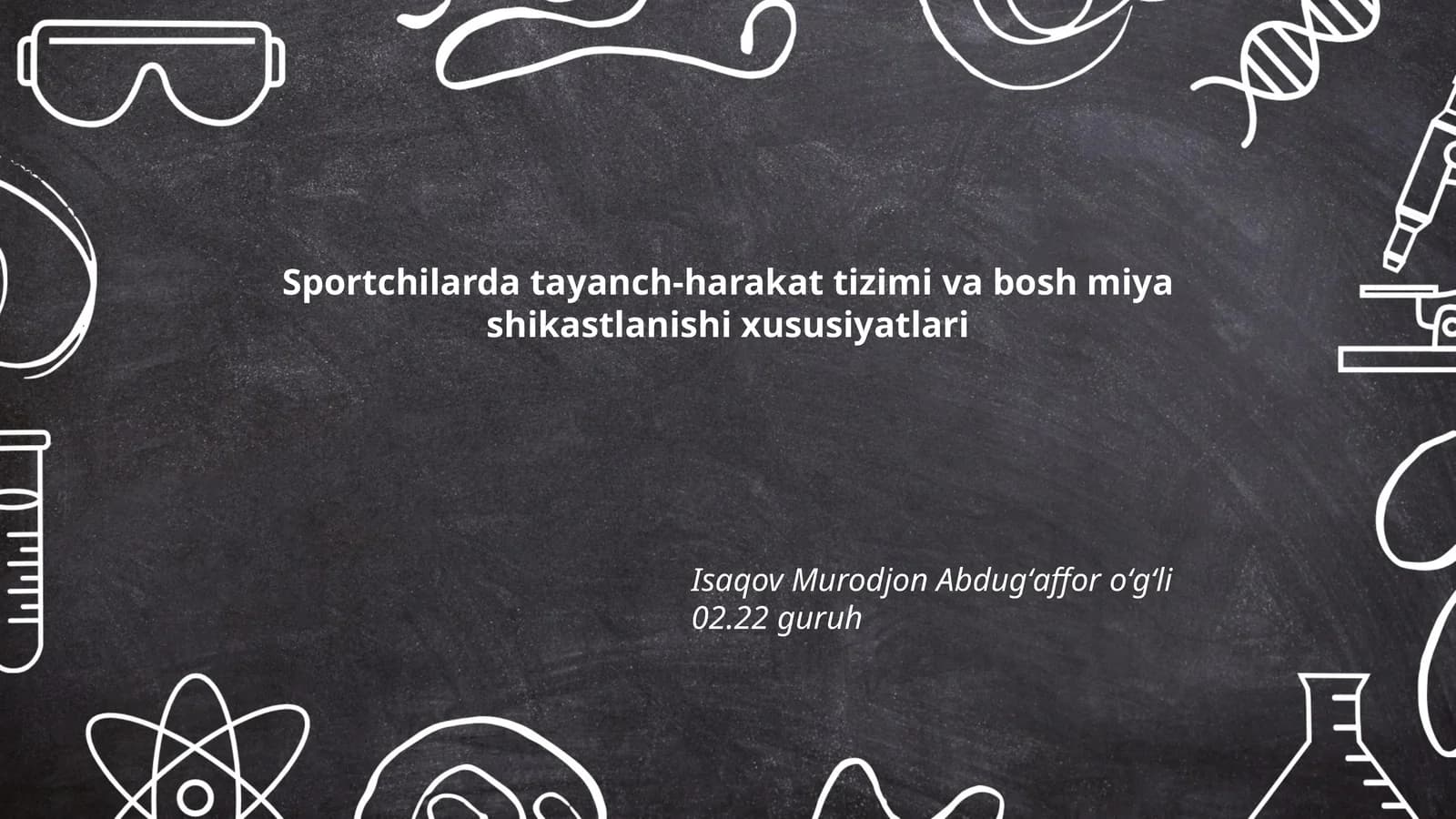 Sportchilarda tayanch-harakat tizimi va bosh miya shikastlanishi xususiyatlari