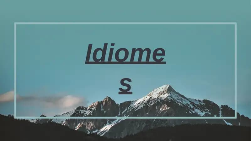 Idiomlar