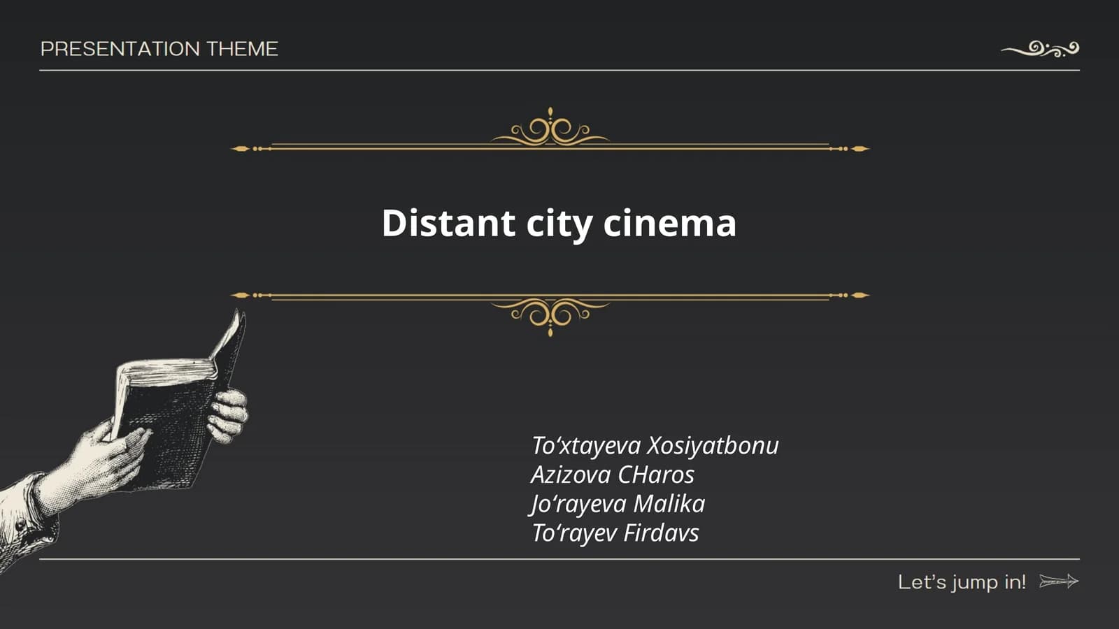 Distant city cinema