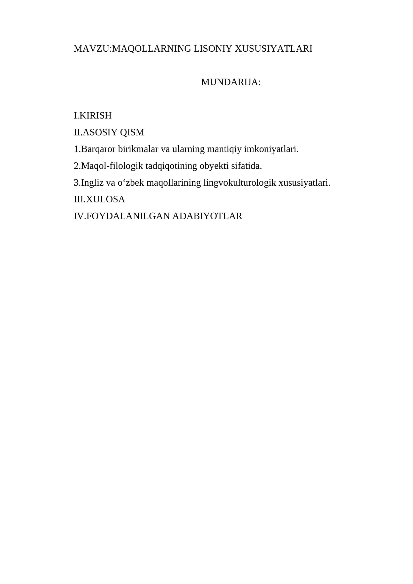 MAQOLLARNING LISONIY XUSUSIYATLARI