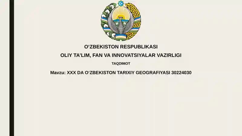 O'zbekiston Tarixiy Geografiyasi