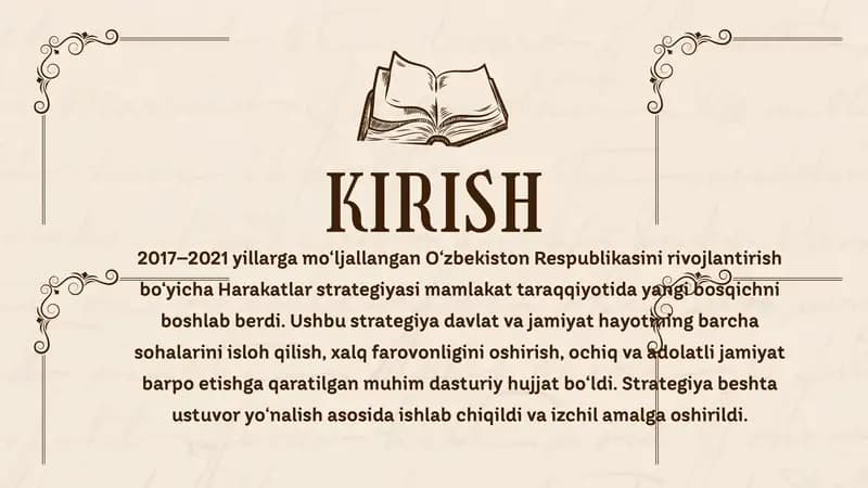 Davlat va jamiyat qurilishini takomillashtirish