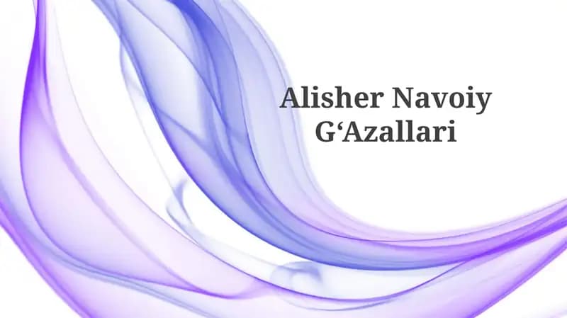 Alisher NavoiyG‘Azallari